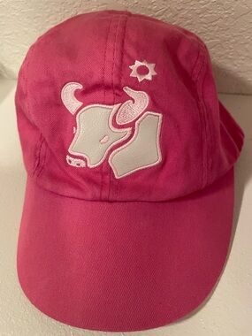 Claiborne Hot Pink “Taurus” Cap with White Label
